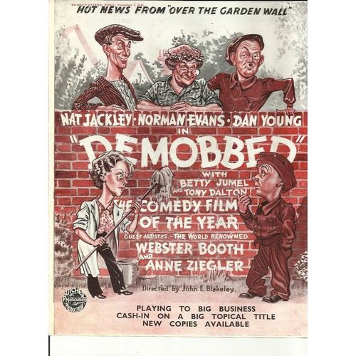 DEMOBBED Nat Jackley, Norman Evans, Dan Young 1945 "Today's Cinema" Advert
