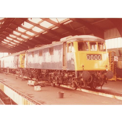 Railway Photo BR Class 83 83007 Longsight Depot 1976 Electric Loco Manchester
