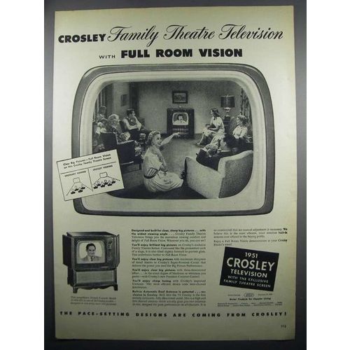 1950 Crosley Console Model 11-454 MU Television Ad