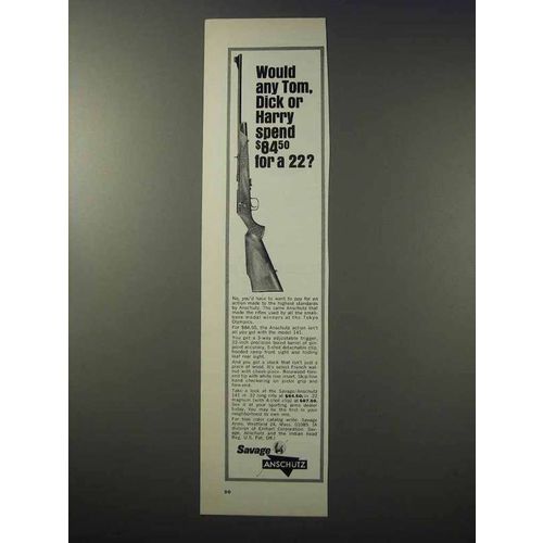 1965 Savage / Anschutz 141 Rifle Ad - Tom, Dick Harry