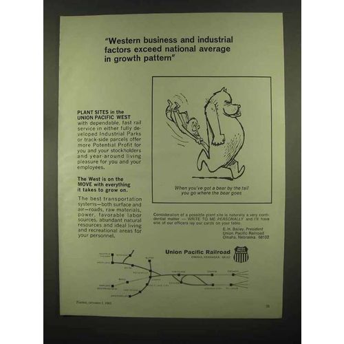 1965 Union Pacific Railroad Ad - Western Business