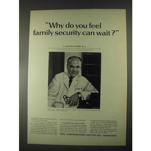 1967 Northwestern Mutual Life Ad - Family Security