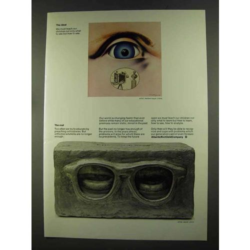 1972 Atlantic Richfield Ad, Herbert Bayer Jasper Johns