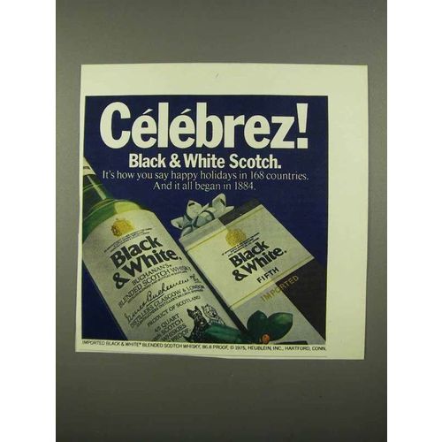 1975 Black & White Scotch Ad - Celebrez!