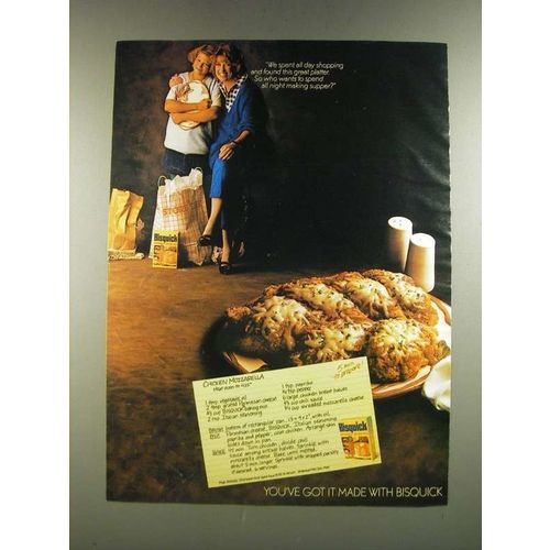 1986 Bisquick Mix Ad - Chicken Mozzarella Recipe