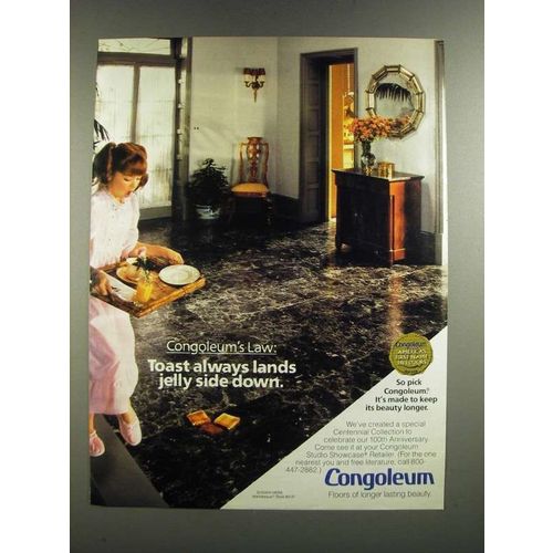 1986 Congoleum Flooring Ad - Marblesque Style 86131