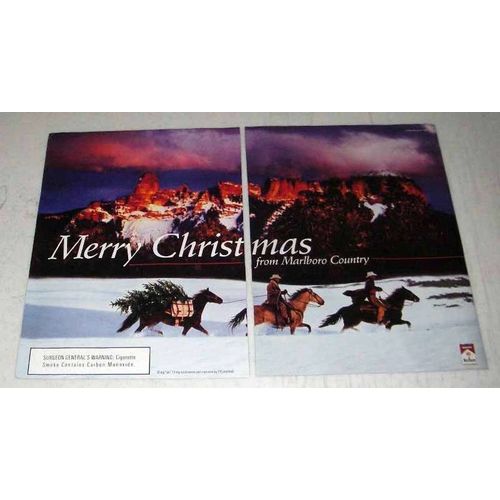 1995 Marlboro Cigarettes Ad - Merry Christmas