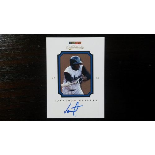2007 Tristar Authentics Card # 056 Jonathan Herrera NM (7) Certified Autograph