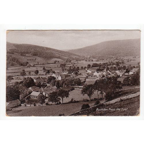 1915 Buckden Skipton Single Ring Postmark on Postcard