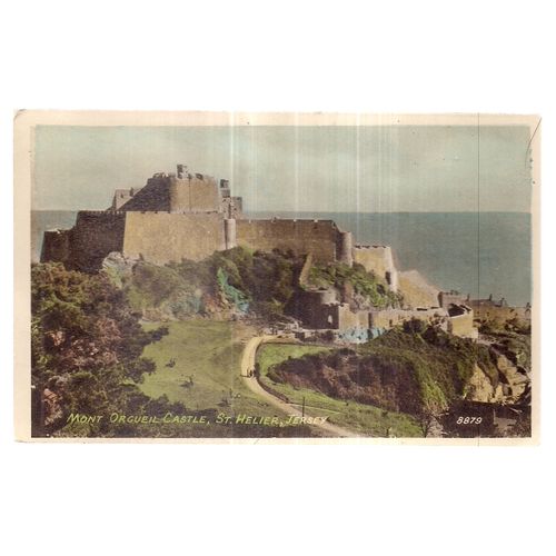 MONT ORGUEIL CASTLE, GOREY, JERSEY.. unused vintage postcard by R A Postcards