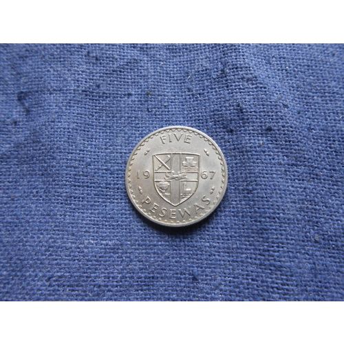 1967 GHANA FIVE PESEWAS COIN. COIN.