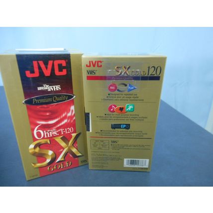4 Premium JVC SX Gold Premium T-120 VHS Recording Tapes. Lot of 4 tapes