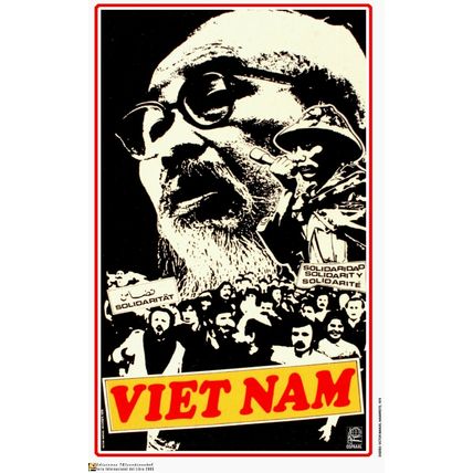 Political Poster.SET of 5.Cuba Solidarity propaganda.Vietnam.Ho Ch Minh.History.