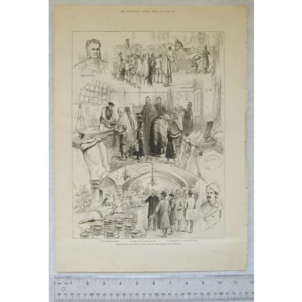 1886 engraving Distribution of food to the poor, Liverpool
