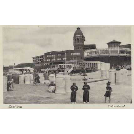 Zandvoort Zuiderstrand Holland Old Real Photo Postcard