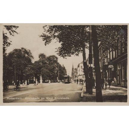 Rotterdam West Kruizkade Bicycles Old Dutch Real Photo Postcard