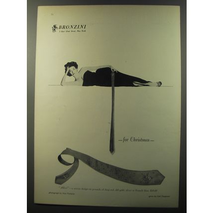 1953 Bronzini Allori Tie Ad - photo by Alan Fontaine - For Christmas