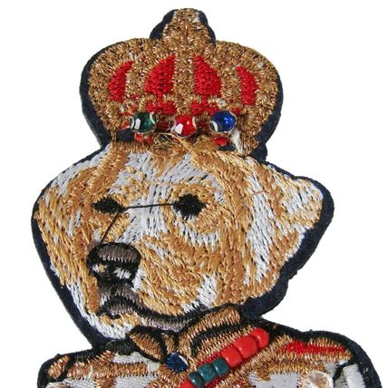 Royal Dog Iron On Patch Badge Motif 20 cm x 7 cm Beaded Embroidered P625