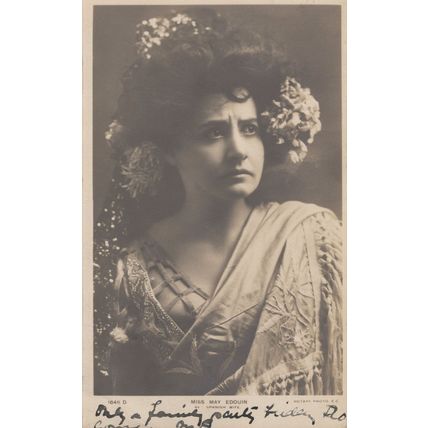Miss May Edouin in Spanish Wife Rare Edwardian Actress Postcard