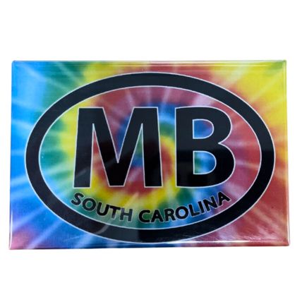 Myrtle Beach MB South Carolina Tie Dye Fridge Magnet