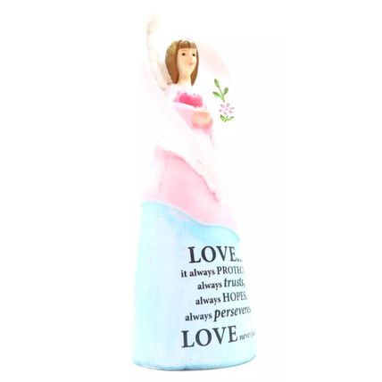 Angel Figurine 1 Corinthians 13 Love..it Always Protects 12.5 CM Gift Christian