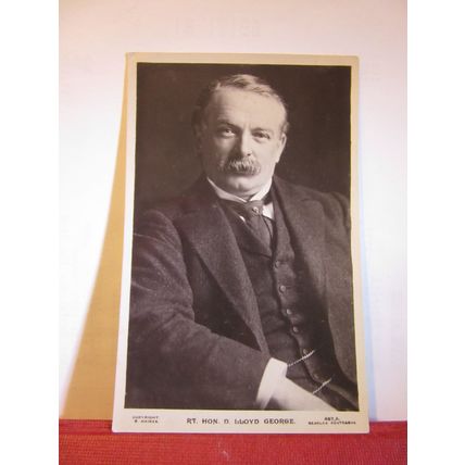 Rt. Hon. D. LLOYD-GEORGE, unused antique postcard RP by J. Beagles politics =