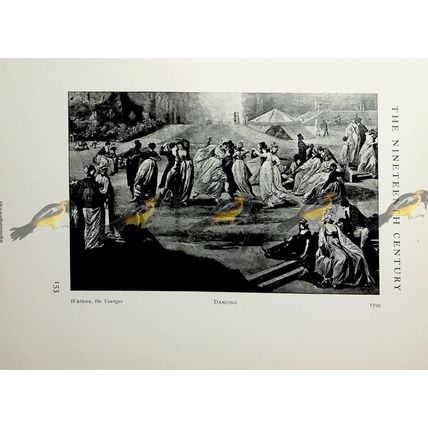 Dancing, Watteau, The Younger, Fashion Book Illustration (Print), 1909