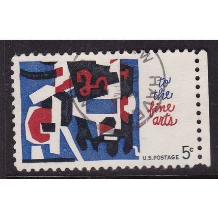 United States 1964 To the Fine Arts 5c Fine Used SG 1241 VGC