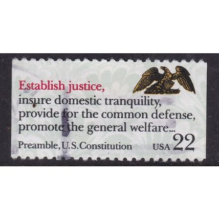 United States 1987 Establish Justice 22c SG 2316 VGC