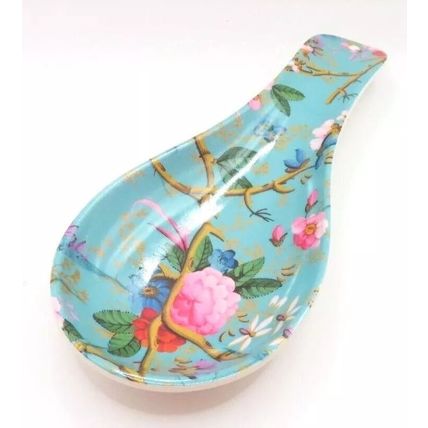 Blossom Melamine Spoon & Teabag Holder Set Kitchen Household Gift Home