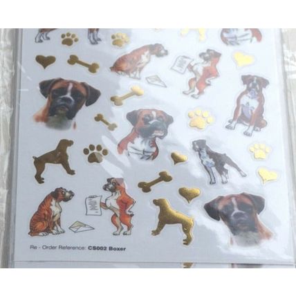 BOXER DOG - CRAFT STICKERS - SCRAPBOOKING CARD CRAFT ETC