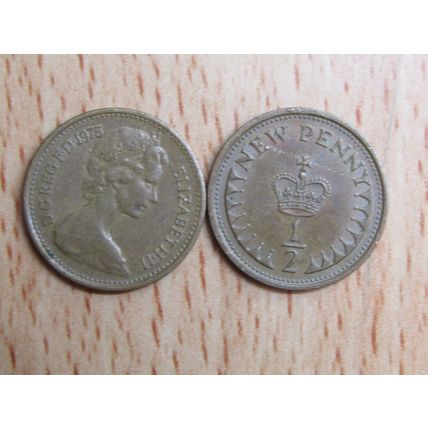 GB 1975 Elizabeth II Decimal Half Penny Coin