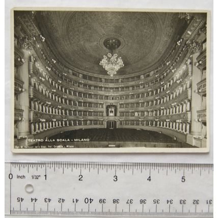 old postcard Teatro AllaScala, Milano