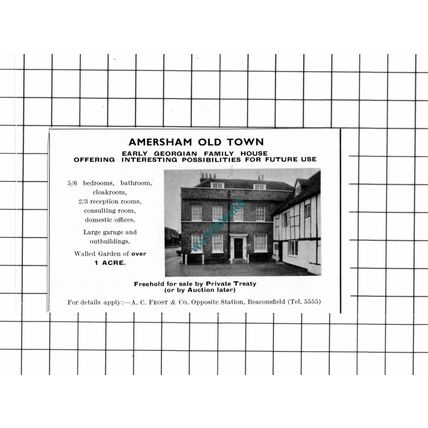 Amersham Buckinghamshire SMALL House Sale Advert - 1967 Clipping
