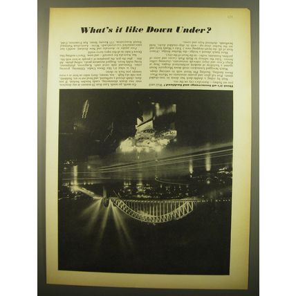 1961 Australian National Travel Association Ad - Down under?