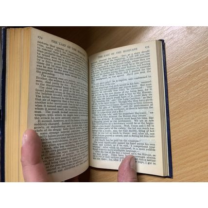VINTAGE "LAST OF THE MOHICANS" J FENIMORE COOPER FICTION FAUX LEATHER BOOK (P2)