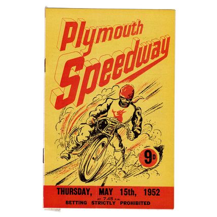 Plymouth v Rayleigh 1952 speedway programme