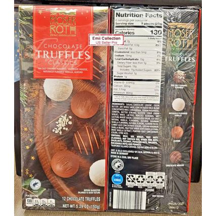Moser Roth Privat Chocolatiers Variety Chocolate Truffles 5.29oz 150g (2 Boxes)
