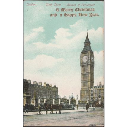 Clock Tower, Houses of Parliament, London, 1904 - Empire Series Postcard