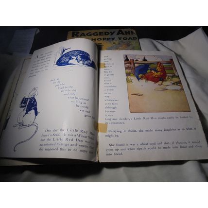 Antique Children's Books! 1928 Little Red Hen & 1944 Raggedy Ann! $38.00 Shipped