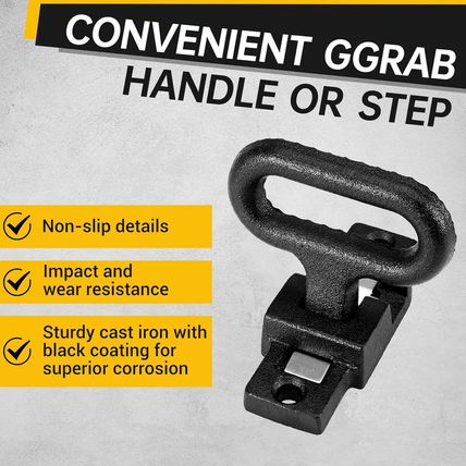 4 Pack Black Folding Safety Step Steel Heavy-Duty Fold down Utility Body Step Gr