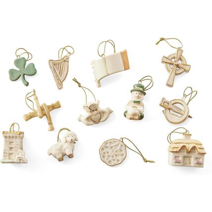 Lenox 819668 Luck of the Irish 12-Piece Ornament Set, St. Patricks Day