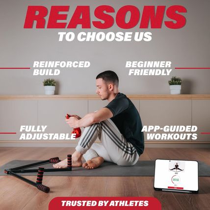 Split Machine for Flexibility with Trainer APP – Adjustable 3 Bar Leg Stretcher
