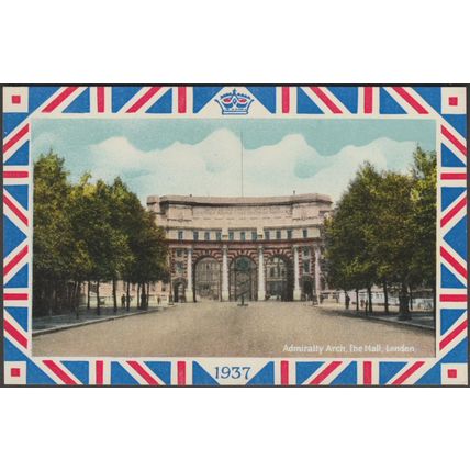 Coronation - Admiralty Arch, The Mall, London, 1937 - Postcard