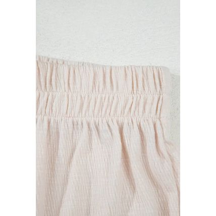 Apricot Buttoned V Neck Tank Top and Wide Leg Pants Casual Outfit