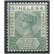 St Helena 1897 SG46 1/2d Green Mounted Mint .