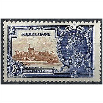 Sierra Leone 1935 SG182 3d Brown & Deep Blue Silver Jubilee Mounted Mint...