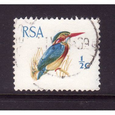 SOUTH AFRICA 1969 SG 276 1/2c AFRICAN PYGMY KINGFISHER FINE USED#2