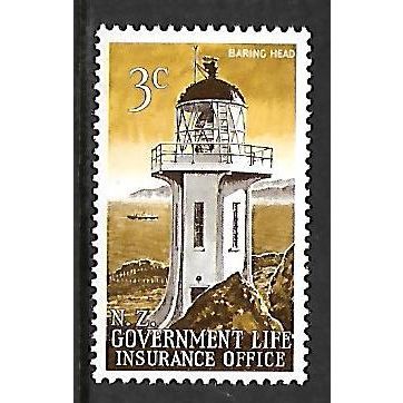 NEW ZEALAND 1969 3c BARING HEAD LIGHTHOUSE SG L58 M / MINT