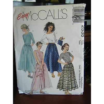 McCall's 2535 Girl's Top, Skirt & Bag Pattern - Sizes 12-14-16